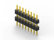 Conector masculino do encabeçamento do Pin da única fileira 2,0 milímetros de plástico PitchBlack do dobro da isolação de PA6T